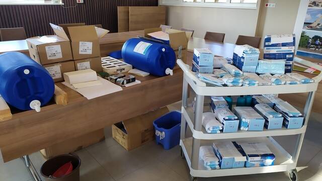 Distribution de masques et gels