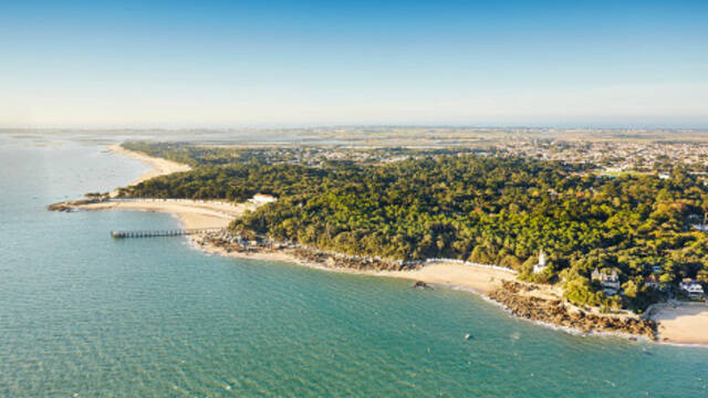 vue aérienne de l'ile de noirmoutier