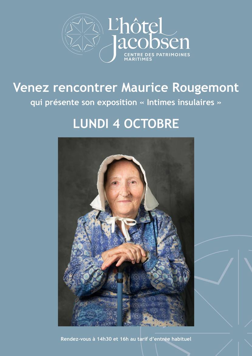 Affiche rencontre avec Maurice Rougemont - Intimes Insulaires