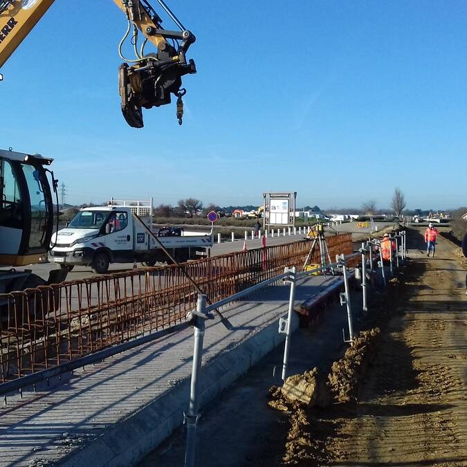 Travaux digue du Gois