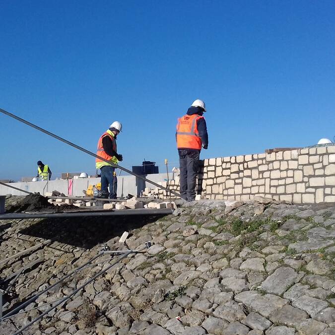 Travaux digue du Gois