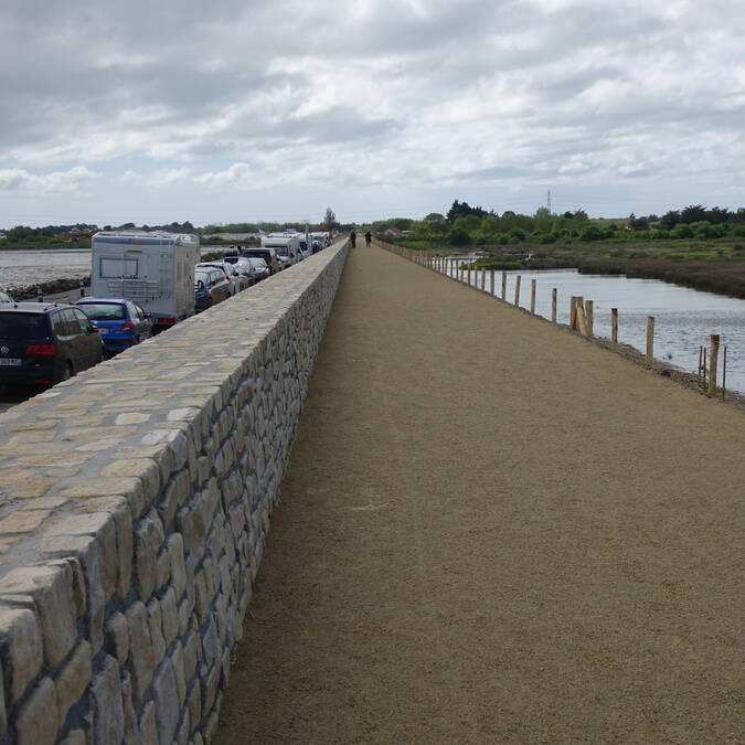 Travaux digue du Gois
