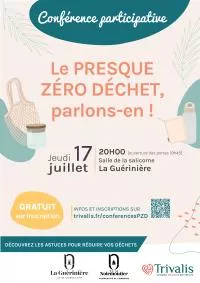 affiche conférence "le presque zéro déchet, parlons en !"